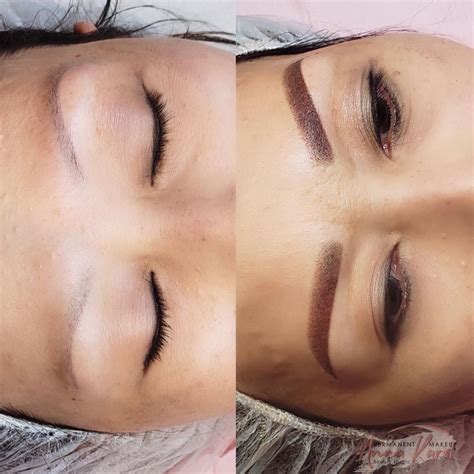 Eyebrows Before And After Permanent Makeup San Diego