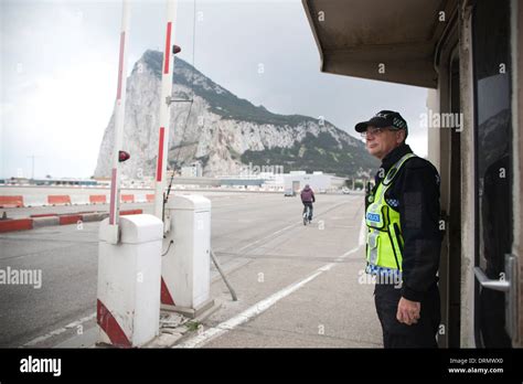 Border Crossing Between Spain Gibraltar Hi Res Stock Photography And