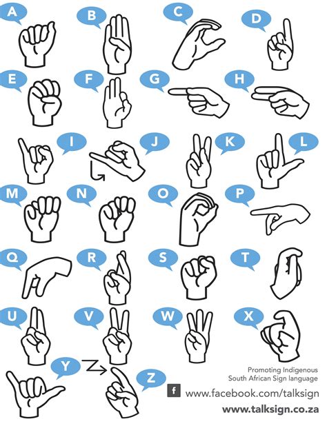 27 Romantic South African Sign Language Alphabet Printable Ideas