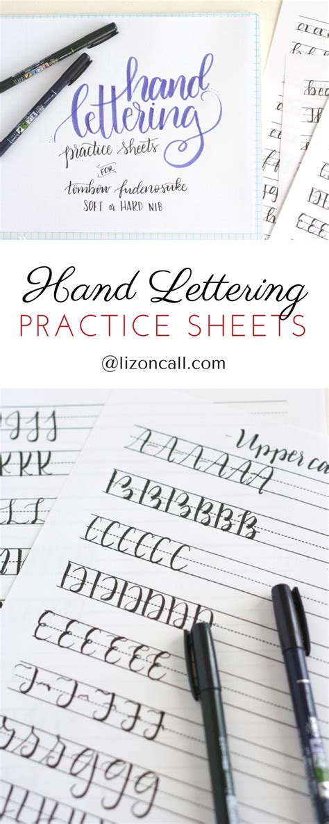 Hand Lettering Practice Sheets Free Printable Printable Templates