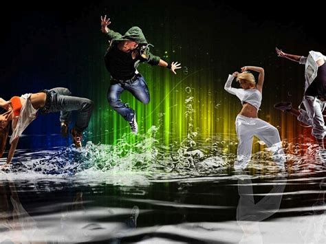 Everybody Dance Now Dancers Colorful Music Dance Rainbow Hip Hop