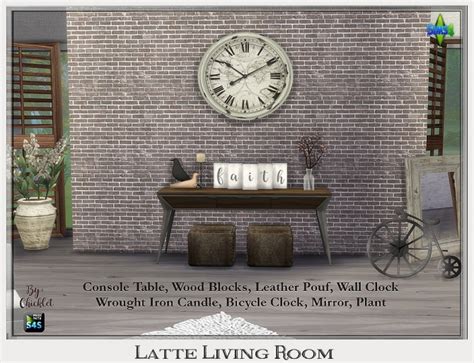 Latte Living Room At Chicklets Nest Sims 4 Updates