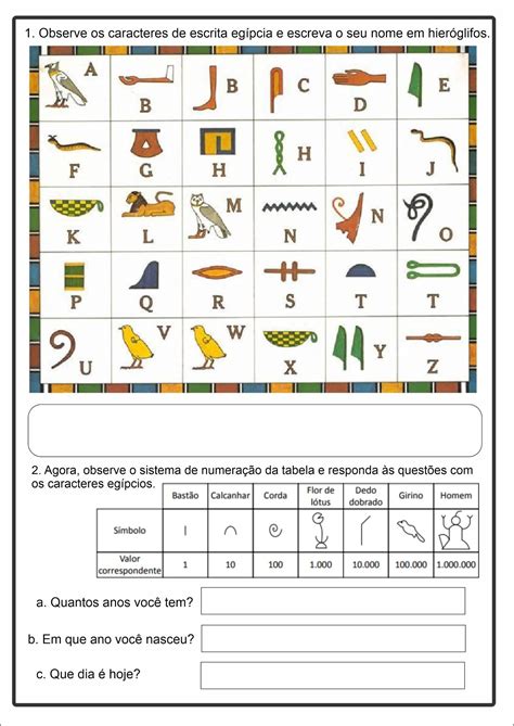 Atividade Sobre O Egito
