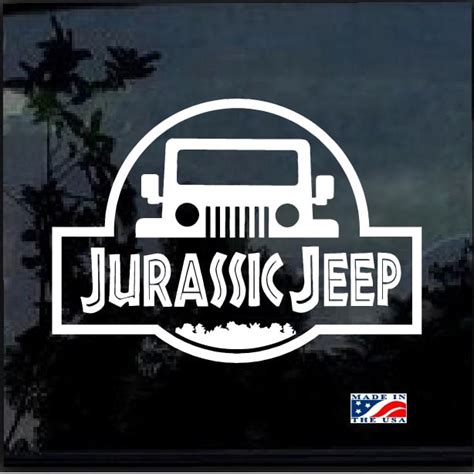 Jurassic Park Jeep Jeep Jeep Wrangler Decals Custom Made In The Usa