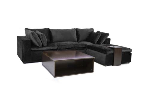 For a more impressive look, opt for a contrasting coffee table depending on the shape of your sectionals. Modular Configurable Velvet L-Shape Sofa with Wood Side & Coffee Table, Black | eBay