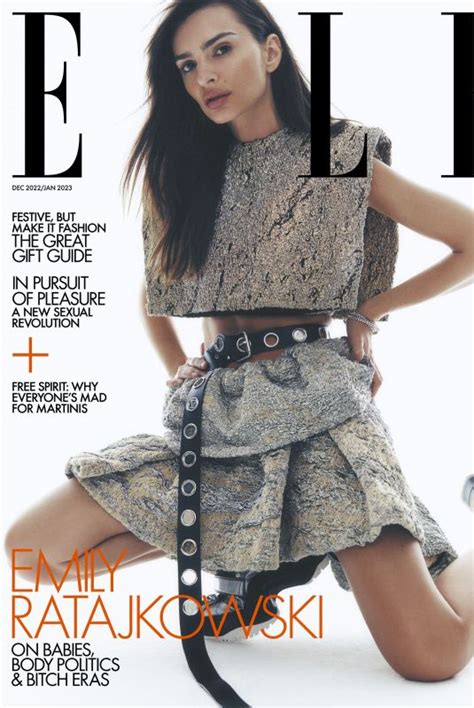 Emily Ratajkowski For Elle Magazine Uk Decemberjanuary 202223