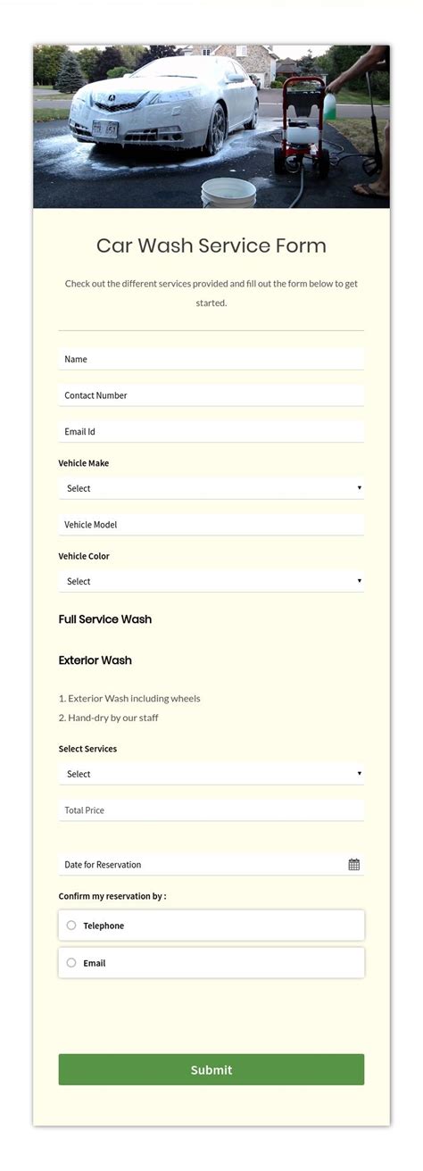 Car Wash Contract Template