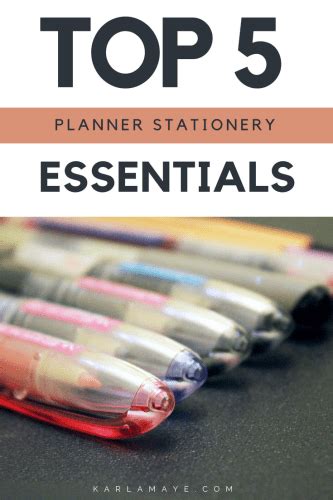 Top 5 Planner Stationery Essentials Planner Stationery Stationery