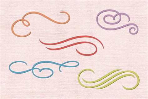 Svg Flourishes Cutting File Fl02 85343 Svgs Design Bundles