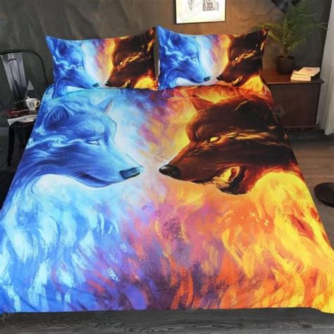 Wolf Ice And Fire Bedding Set