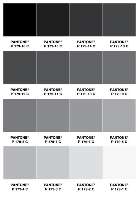 Pantone Greys As A Poster Housewarming Party Pinterest