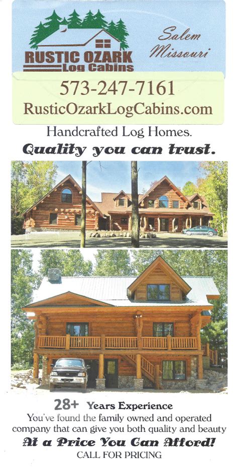 Cabin Plans Rustic Ozark Log Cabins