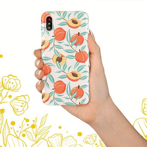 Peaches Iphone 12 Case Iphone 11 Pro Max Case Summer Iphone Xs Etsy