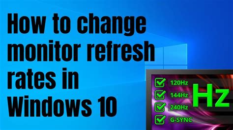 Click the advanced display settings link. How to change monitor refresh rates in Windows 10 - YouTube