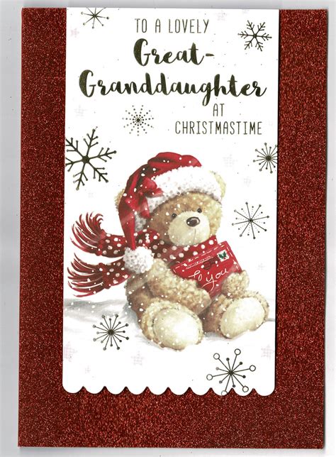 Great Granddaughter Christmas Card To A Lovely Great Granddaughter At