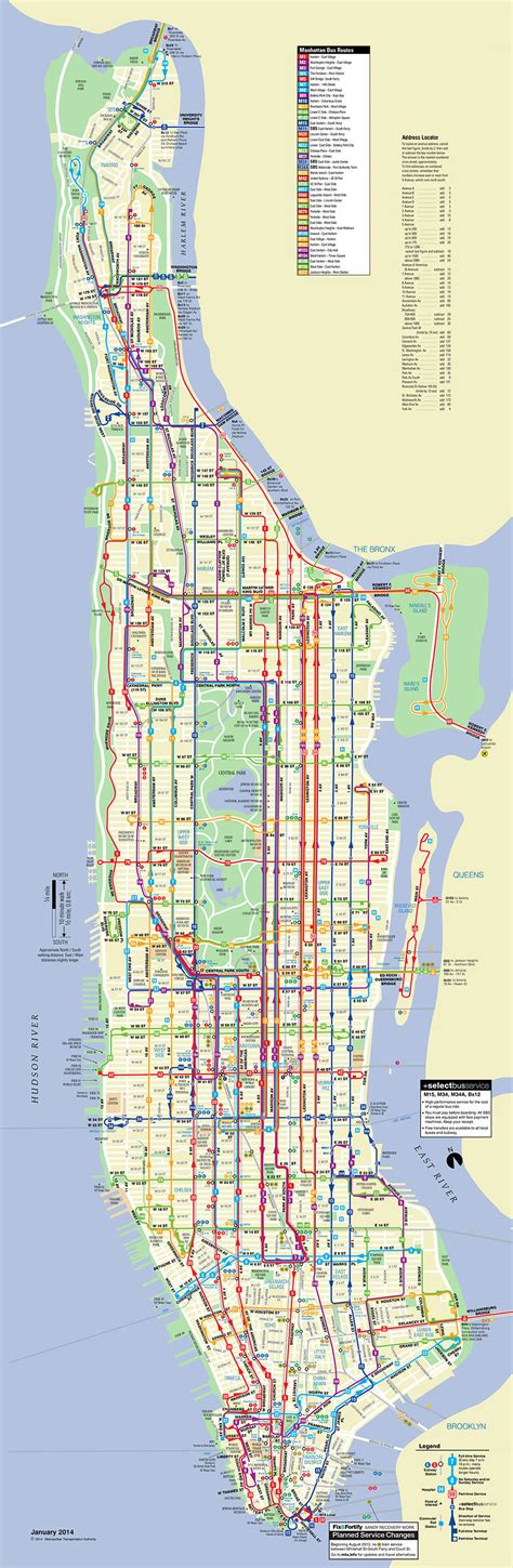 Plan Et Carte De Bus De New York Stations Et Lignes