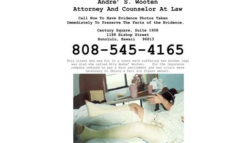 Personal Injury Law By Andre S Wooten Attorney And Counselor At Law In