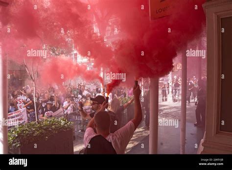 NEW YORK, NY - AUGUST 27, 2022: Hundreds of animal rights activists