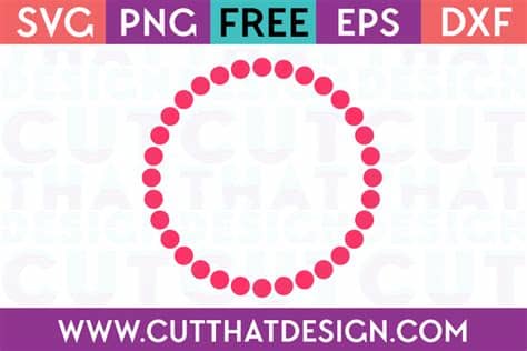 We offer two popular choices: Free SVG Files | Polka Dot Circle Monogram Frame Cut That ...