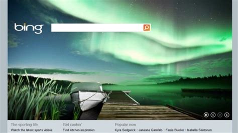 Bings Video Background Brings Aurora Borealis To Your Pc