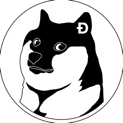 Dogecoin Logo Transparent Crypto Currency Golden Coin With Black