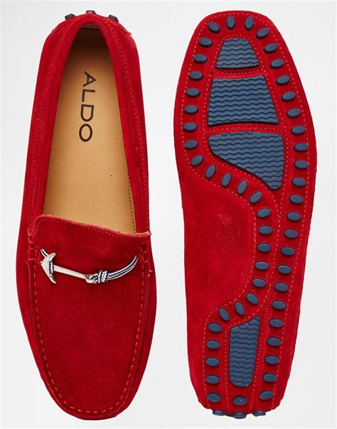 Aldo Ldo Zurlo Suede Driving Shoe In Red For Men Lyst