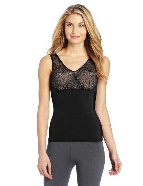 heavenly shapewear contrast lace medium compression camisole tank top size large camisoles
