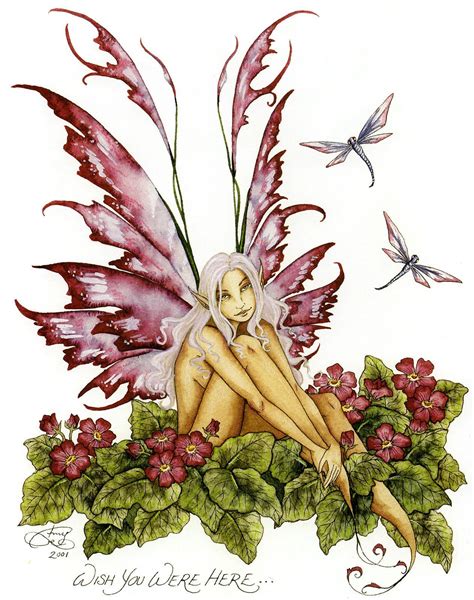 Amy Brown Wish You Were Here Fairy Postcard Amy Brown Fairies Fairy Art Amy Brown
