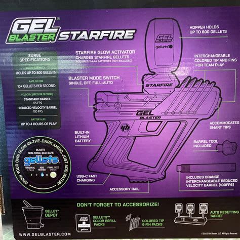 Gel Blaster STARFIRE Glow In The Dark Gellet Blaster With Etsy