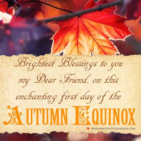 Autumn Equinox Fall Magick Metaphysical Blessing White Witch