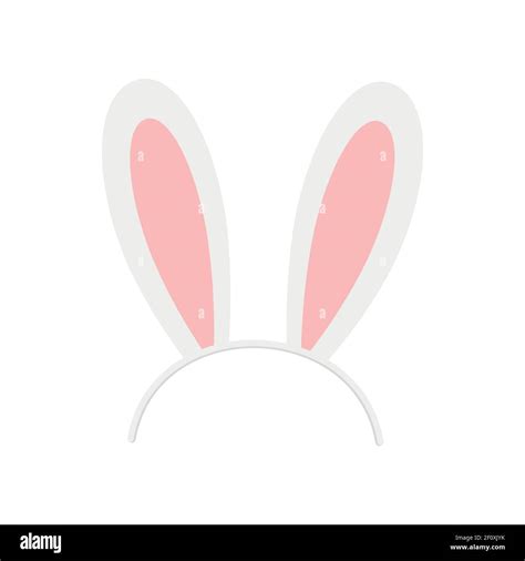 Easter Bunny Rabbit Ears Headband Vector Icon Isolated On White