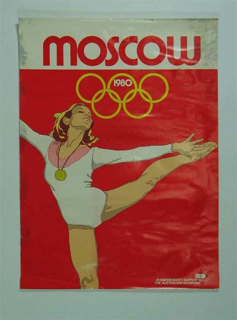Poster 1980 Moscow Olympic Games Australian Sports Museum