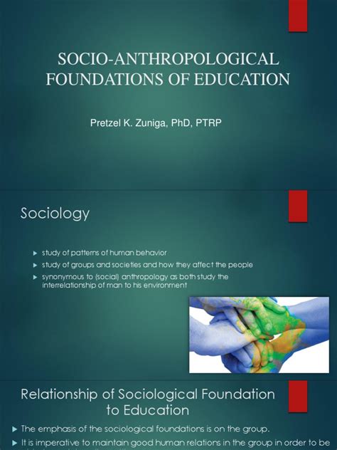 Socio Anthropological Foundations Of Education Pdf Social