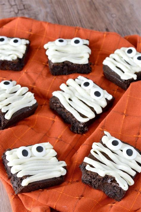 Mummy Brownies Recipe Chisel And Fork Recipe Halloween Themed