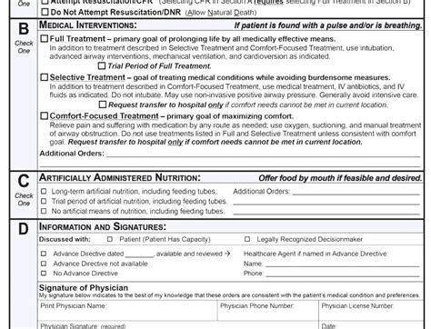 Physician Orders For Life Sustaining Treatment Polst Form California