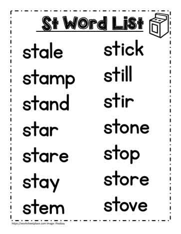 A St Spelling List Worksheets Hot Sex Picture