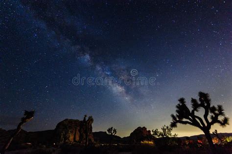 The Milky Way Over Joshua Tree National Park Stock Image Image Of