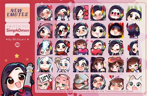 Emotes By K3llyart Cute Drawings Discord Emotes Anime Stickers