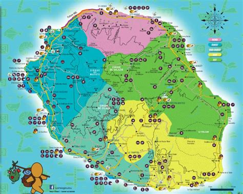 Carte De La Réunion Avec Villes Voyage Carte Plan