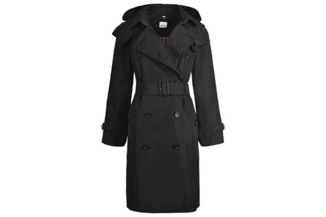 Burberry Womens Amberford Trench Coat Black Cn