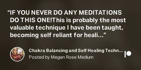 Chakra Balancing And Self Healing Technique Megan Rose Self Healing