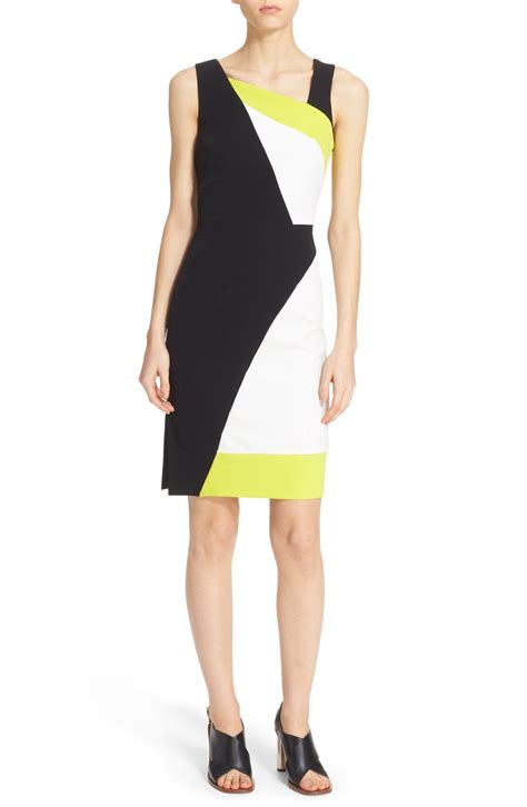 Milly Cady Graphic Colorblock Sheath Dress Nordstrom Fashion