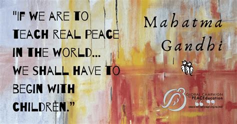 Gandhi Teaching Peace To Children Global Campaign For Peace Education
