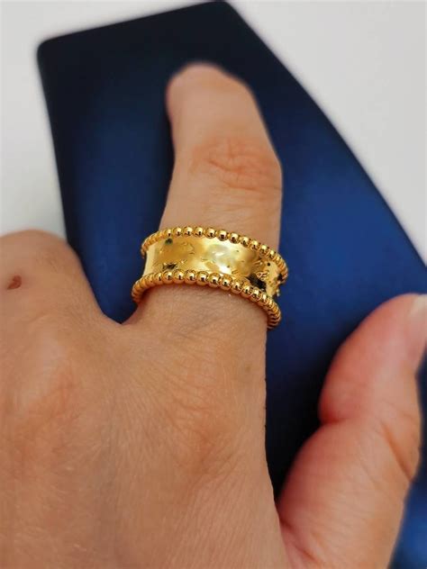 Per Lee Signature Ring 18k Gold Plated Etsy