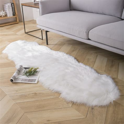 Deluxe Soft Faux Sheepskin Fur Series Decorative Indoor Area Rug 2 X 6