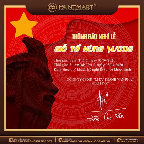 Năm tân sửu (âm lịch). Thông báo lịch nghỉ lễ Giỗ tổ Hùng Vương 10.3.2020 âm lịch