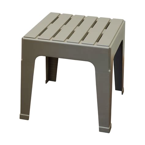 Browse a large selection of end table and side table designs in a variety of styles, sizes and finishes to accent your living room or bedroom. Adams Big Easy Square Gray Polypropylene Stackable Side ...