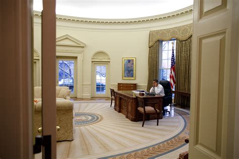 Filebarack Obama In The Oval Office View From The West Corridor