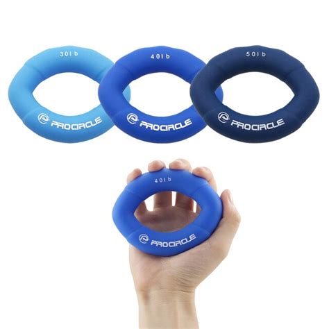 Procircle Hand Grips Muscle Power Training Green Rubber Ring Exerciser