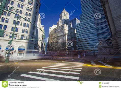 Busy Street In New York City Stock Photo Image Of